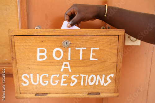 Suggestion box, Lome, Togo, West Africa photo