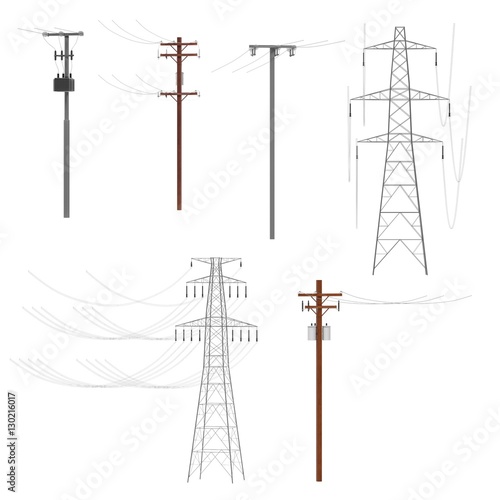 Wallpaper Mural realistic 3d render of electric lines Torontodigital.ca