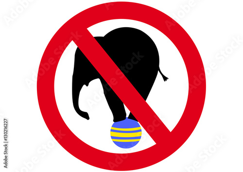 Schild Tiere im Zirkus verboten