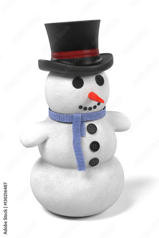 realistic 3d render of snowman realistic 3d render of snowman