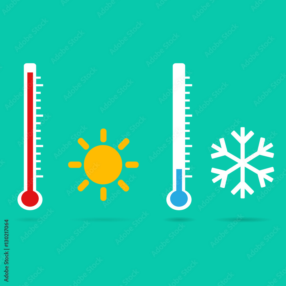 Thermometer icon. Celsius and Fahrenheit. Thermometer icon. Celsius and Fahrenheit.