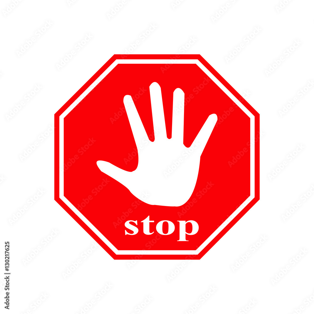 Stop sign on a white background Stop sign on a white background