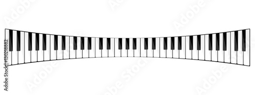 Vector illustration. Musical flat background. Piano key, keyboard. Melody. Instrument.