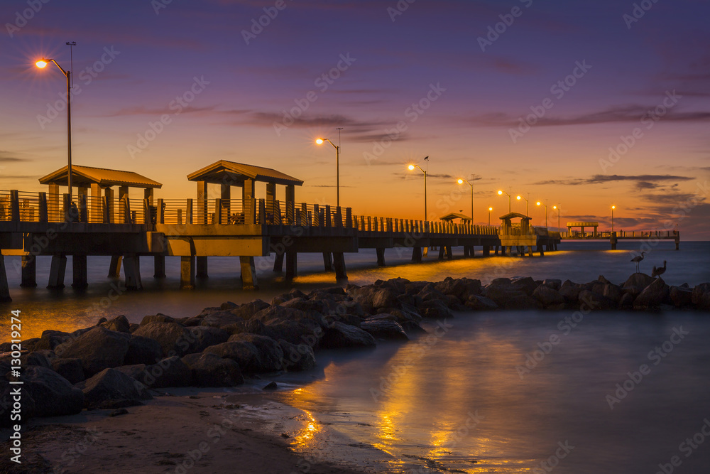 Fishing Pier at Twilight - St. Petersburg, Florida