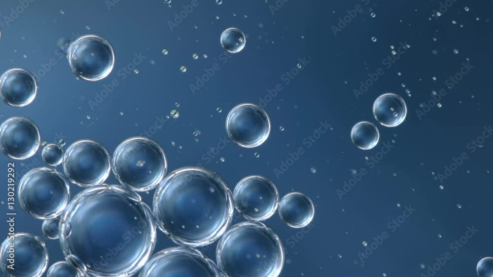 Abstract backgrounds. Oil babbles on water, abstraction video. Macro