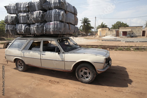 Overloaded vehicle, Lome, Togo, West Africa
