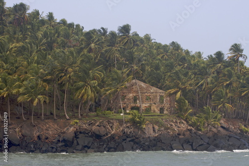 View of Ile Royale, the main island of the Iles du Salut, French Guiana