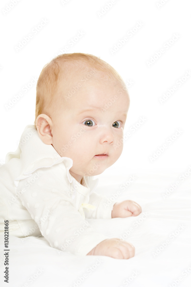 Adorable baby girl on blanket Adorable baby girl on blanket