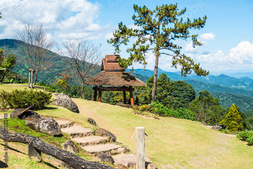 Landscape view on mountain of Huai Nam Dang national park photo