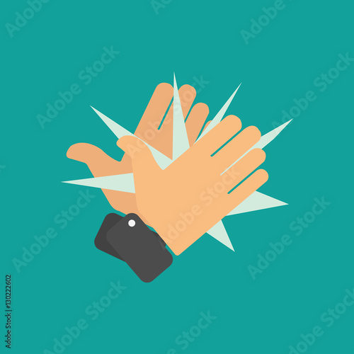 Hands clapping vector icons