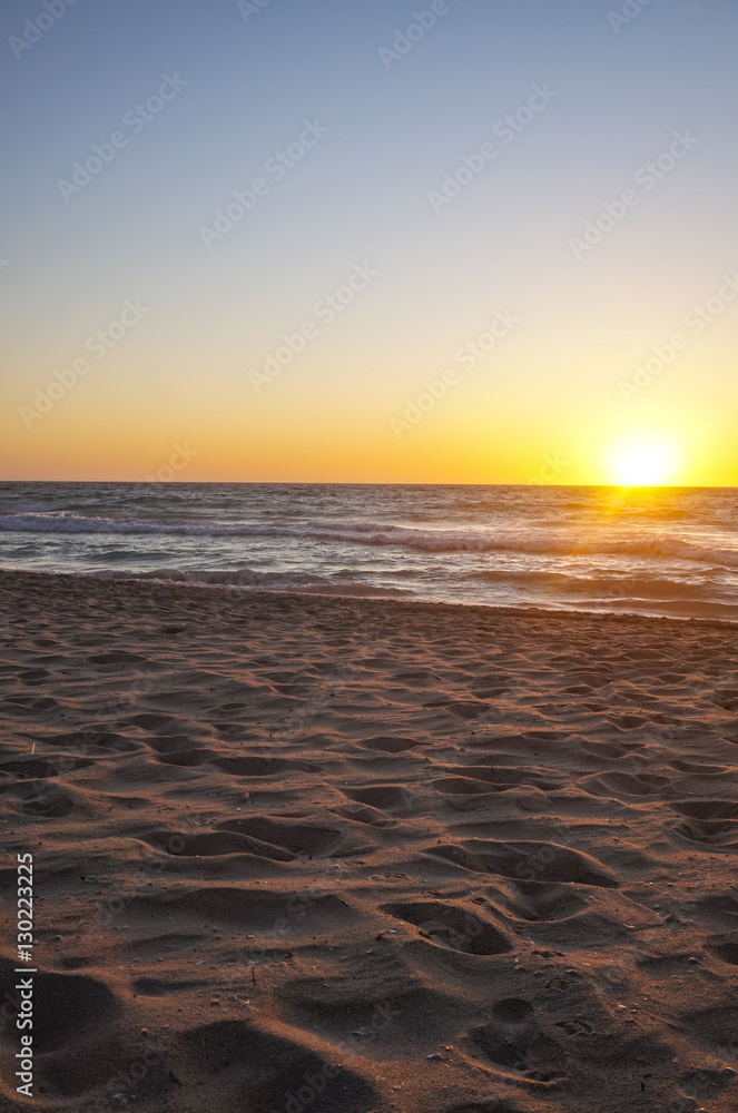 Fototapeta premium Morning landscape in late summer with sunshine