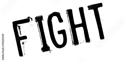 Fight rubber stamp. Grunge design with dust scratches. Effects can be easily removed for a clean, crisp look. Color is easily changed.