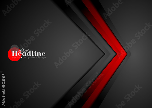 Red and black contrast tech arrows background