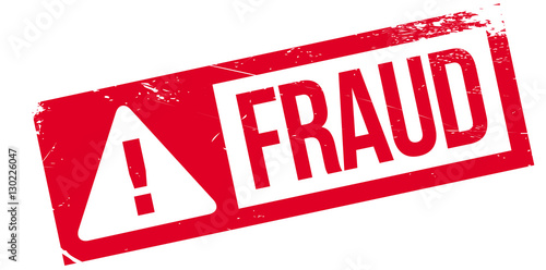 Fraud rubber stamp. Grunge design with dust scratches. Effects can be easily removed for a clean, crisp look. Color is easily changed.