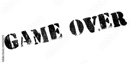 Game over rubber stamp. Grunge design with dust scratches. Effects can be easily removed for a clean, crisp look. Color is easily changed.