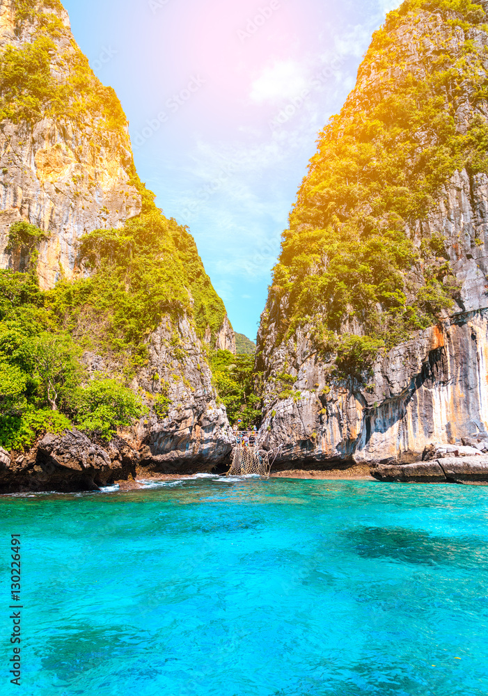 Loh sa ma bay the entrance to maya bay Phi Phi Islands andaman s