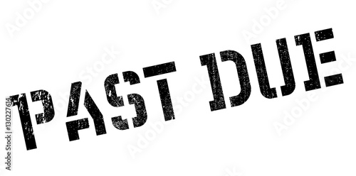 Past due rubber stamp. Grunge design with dust scratches. Effects can be easily removed for a clean, crisp look. Color is easily changed.