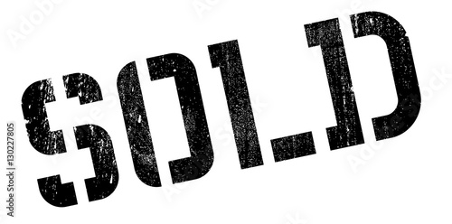 Sold rubber stamp. Grunge design with dust scratches. Effects can be easily removed for a clean, crisp look. Color is easily changed.
