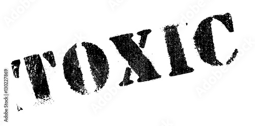 Toxic rubber stamp. Grunge design with dust scratches. Effects can be easily removed for a clean, crisp look. Color is easily changed.