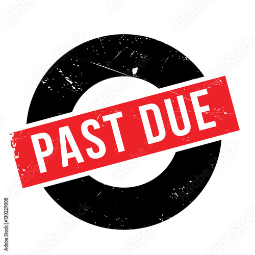 Past due rubber stamp. Grunge design with dust scratches. Effects can be easily removed for a clean, crisp look. Color is easily changed.