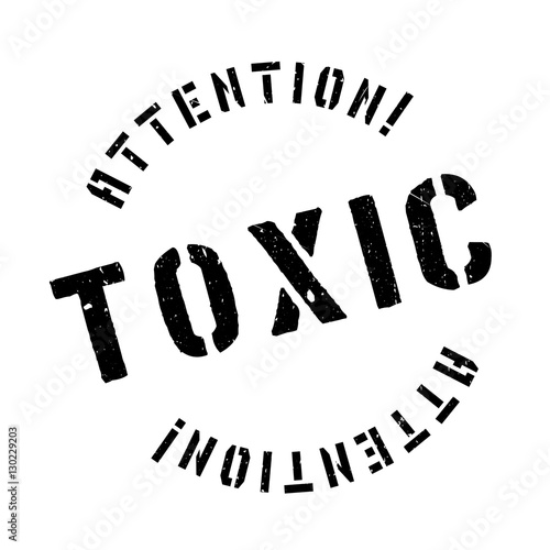 Toxic rubber stamp. Grunge design with dust scratches. Effects can be easily removed for a clean, crisp look. Color is easily changed.