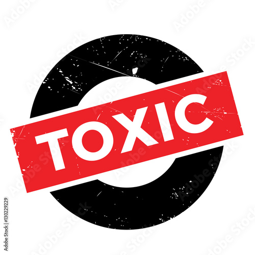 Toxic rubber stamp. Grunge design with dust scratches. Effects can be easily removed for a clean, crisp look. Color is easily changed.