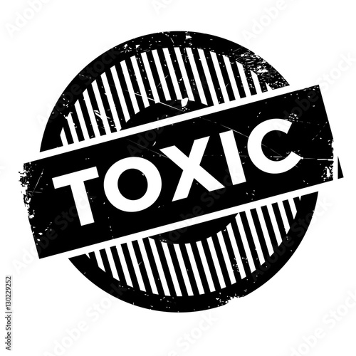 Toxic rubber stamp. Grunge design with dust scratches. Effects can be easily removed for a clean, crisp look. Color is easily changed.