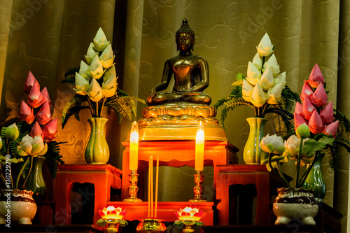 Принти на полотні arrangement of offerings in Buddhism's faith