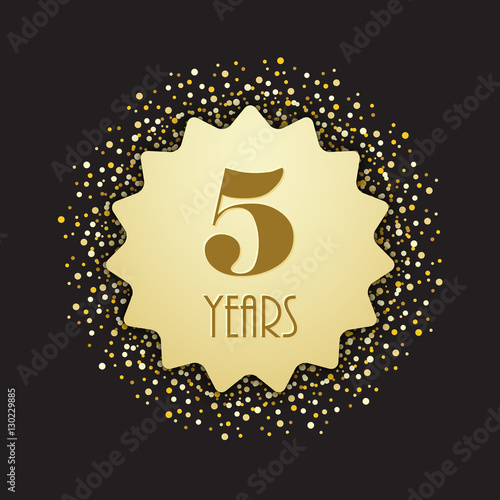 5 YEARS VECTOR ICON