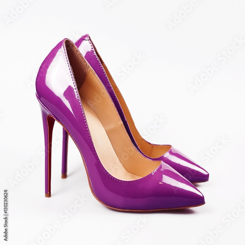 purple women high heel women shoe