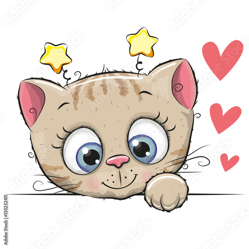 Cute Cartoon Kitten