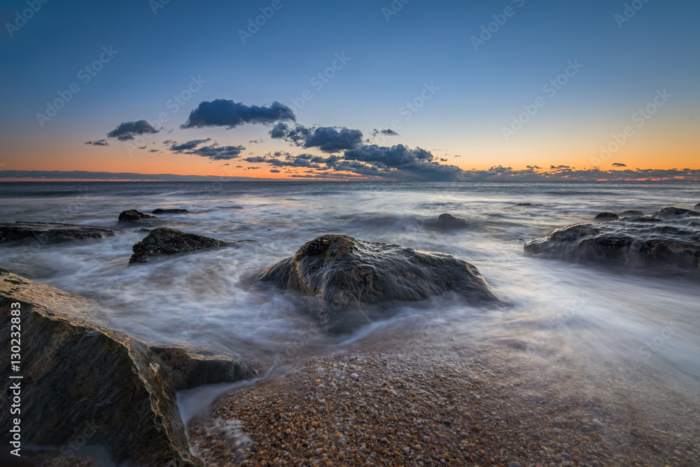 Fototapeta premium Rocky seascape sunrise 