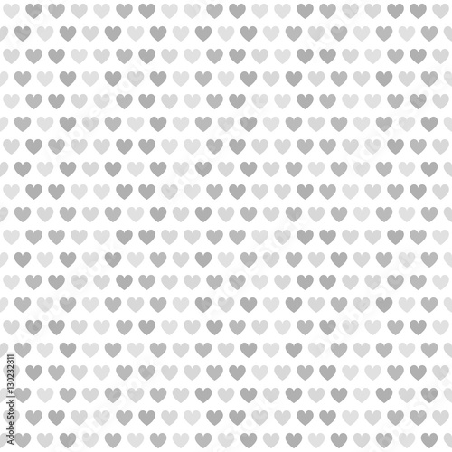 Heart pattern. Gray and white seamless vector