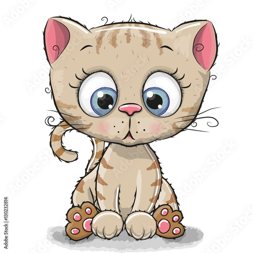Cute Cartoon Kitten