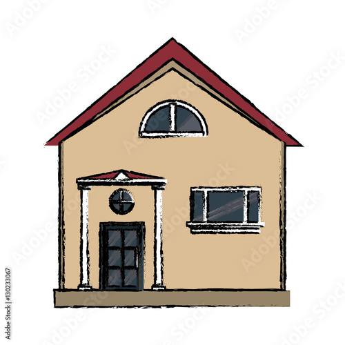 cartoon family house exterior concept vector illustration eps 10 photo