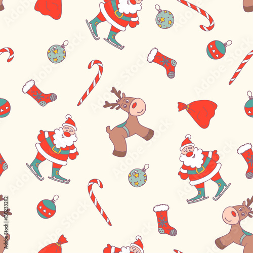 Christmas Seamless Pattern. photo