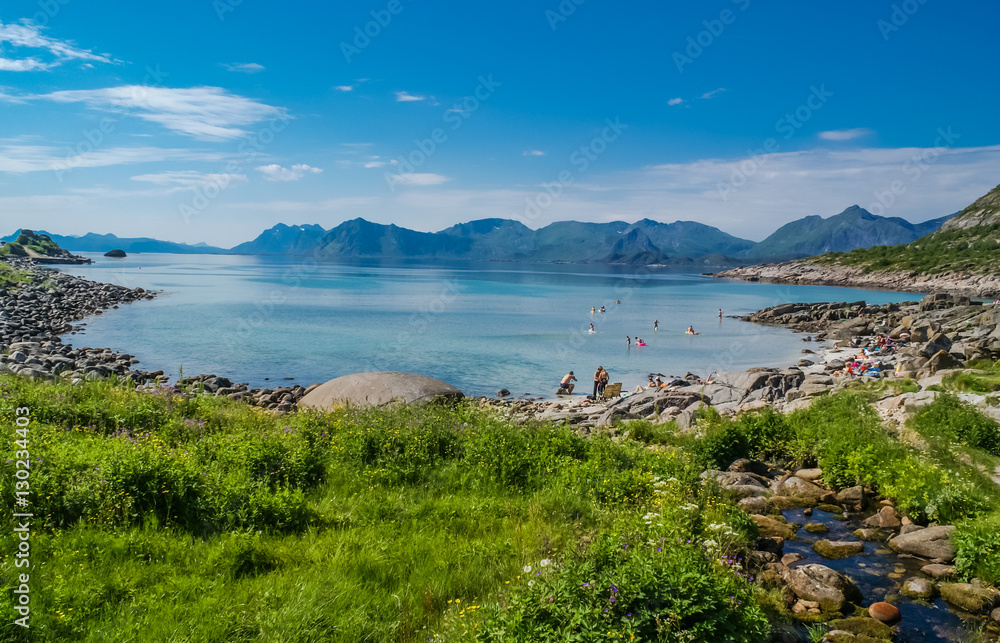 Rorvika beach in Norway