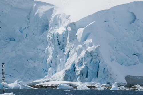 Huge ice shelf on Mikkelson Island, Antarctica  photo