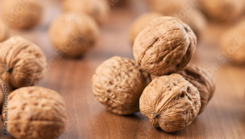 walnuts superfood on a wooden background © Nicole Lienemann