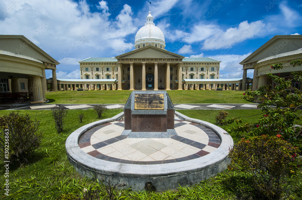 Parliament building of Palau on the Island of Babeldoab, Palau, Central