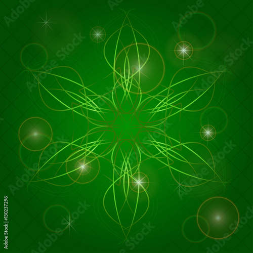 Green Christmas pattern