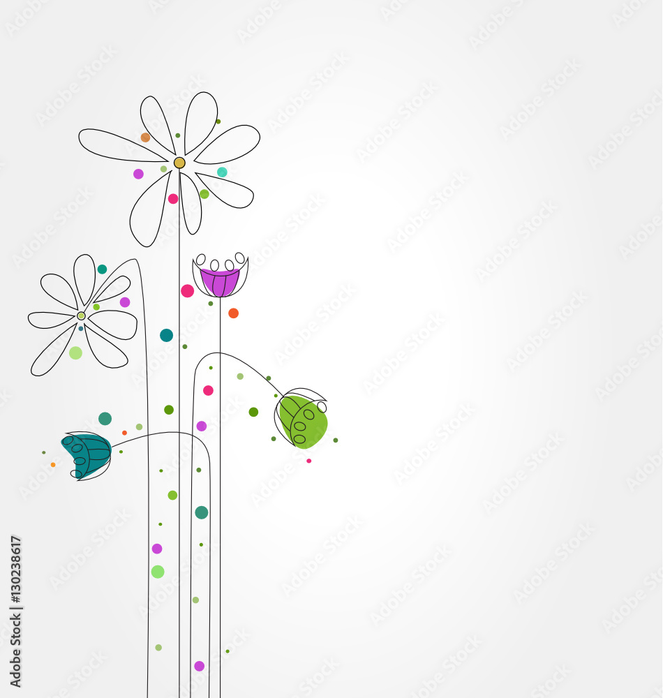 Obraz premium Arrière-plan floral