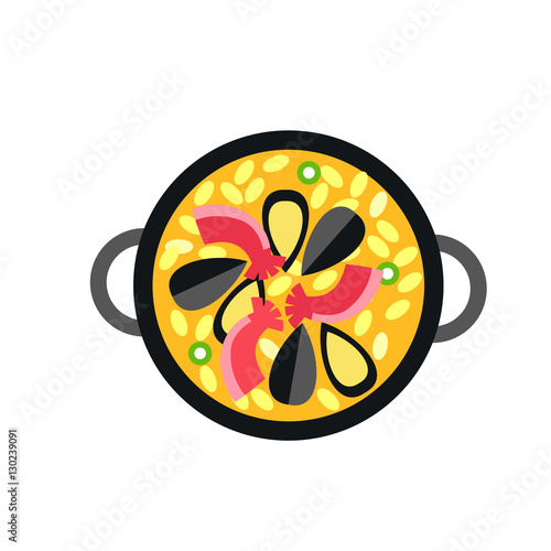 Classic Spanish dish paella icon