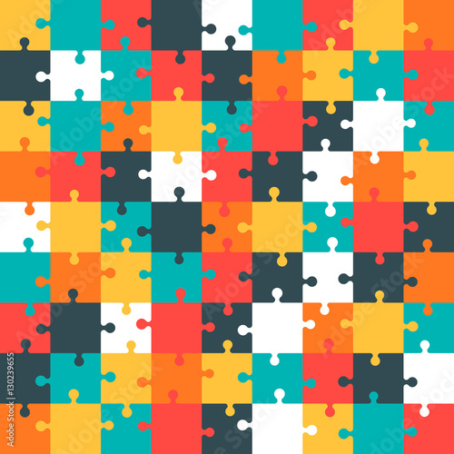 Jigsaw puzzle. Vector illus...