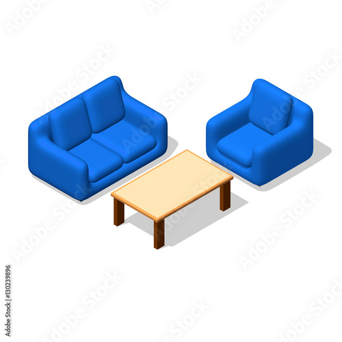 Furniture set. Sofa.Armchai...