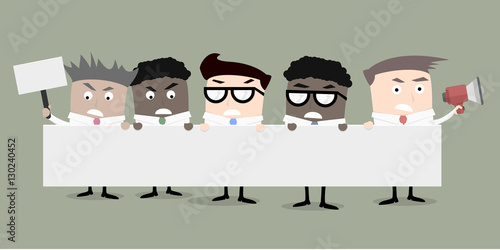 Business men Protesting