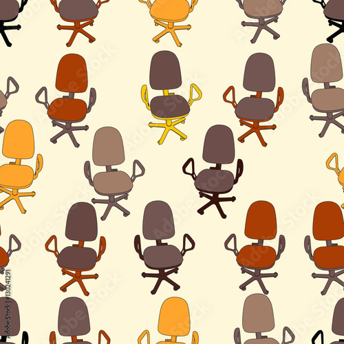 Seamless background with office furniture