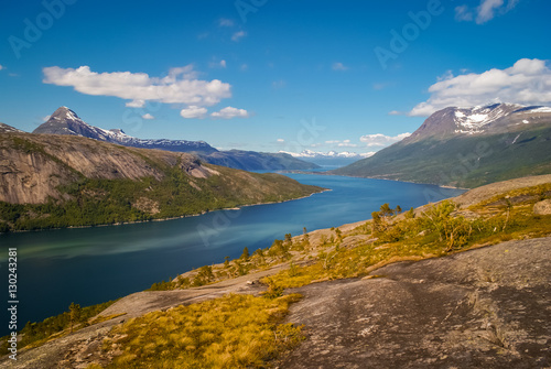 Scenic Skjomen fjord © michalknitl