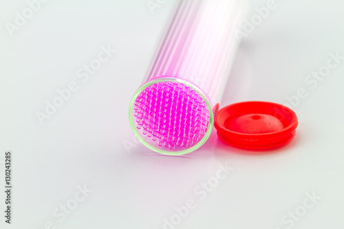 Close up capillary tube , Medical equipment on white background