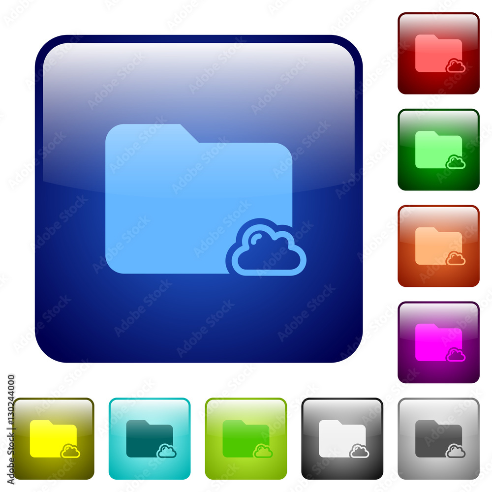 Cloud folder color square buttons Cloud folder color square buttons